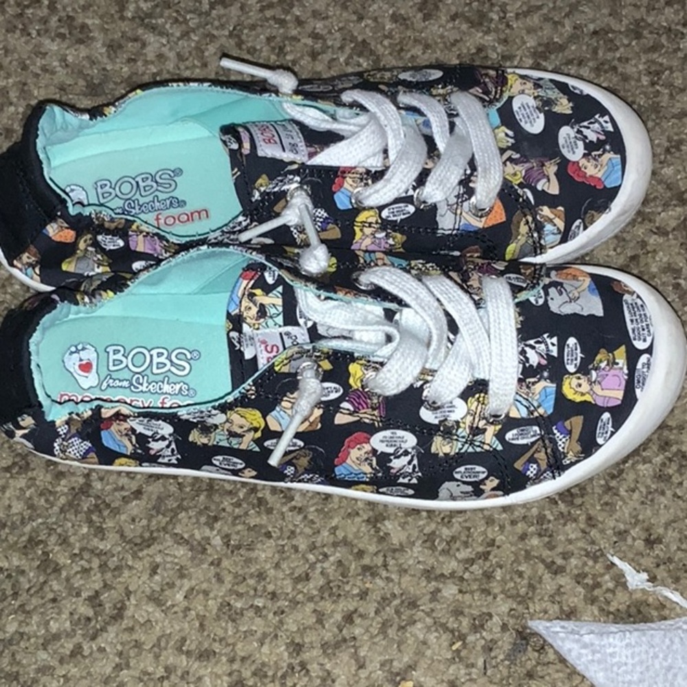 BOBS SKETCHERS MEMORY FOAM awesome veterinary quotes PRINT W7 PURPLE/BLACK, good